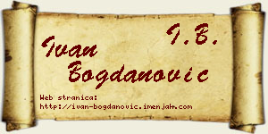 Ivan Bogdanović vizit kartica